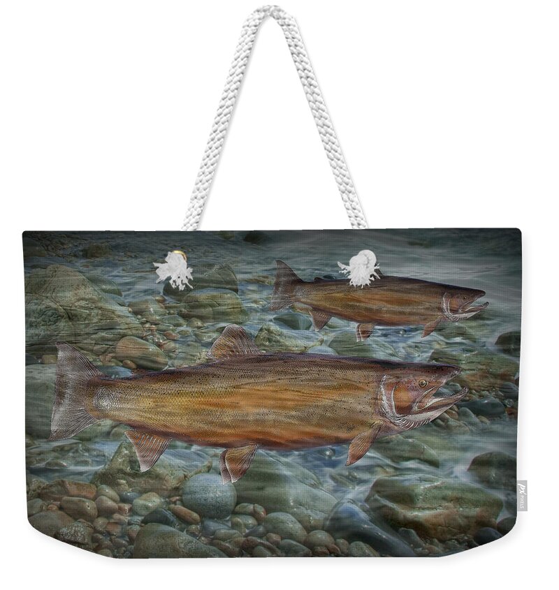 Art Weekender Tote Bag featuring the photograph Steelhead Trout Fall Migration by Randall Nyhof