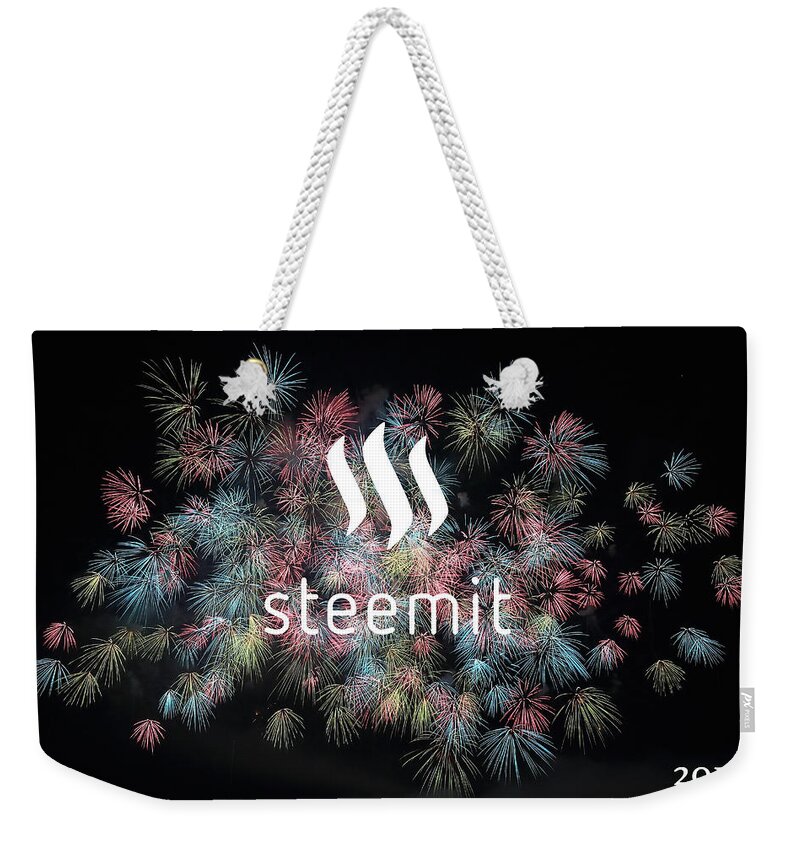 Cryptocurrency Weekender Tote Bag featuring the photograph Steemit 2017 by Britten Adams