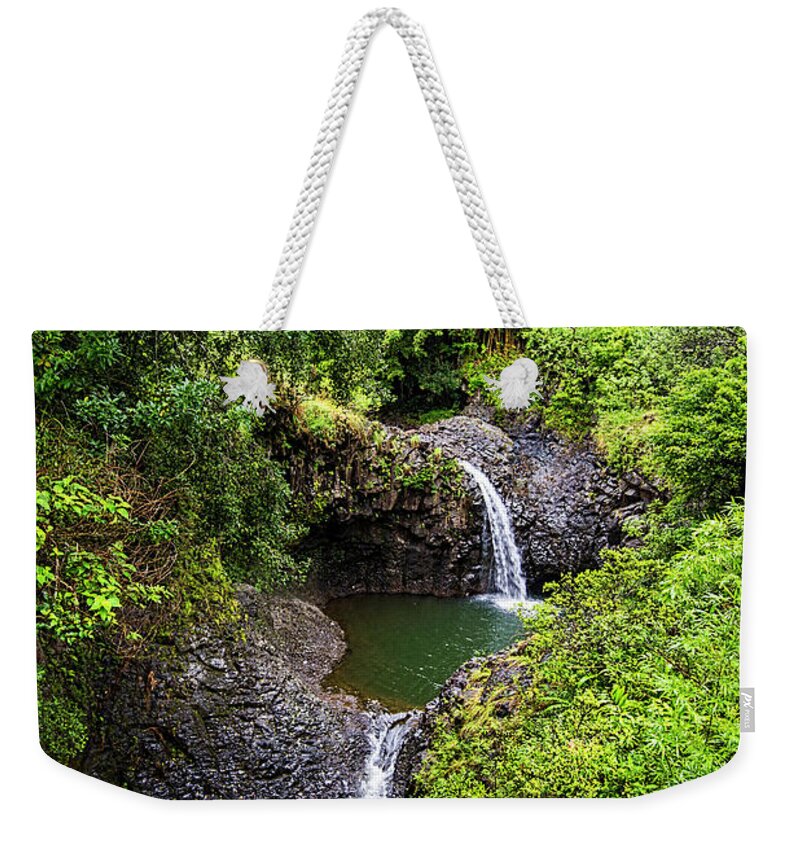  Pipiwail Trail Weekender Tote Bag featuring the photograph Step falls Pipiwail trail 2 by Baywest Imaging