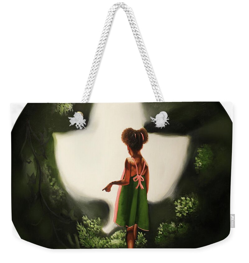 Ivy Weekender Tote Bag featuring the painting Step into the Ivy Light by Jerome White