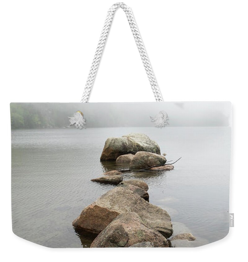 Rocks Weekender Tote Bag featuring the photograph Stepping into the Unknown by Holly Ross
