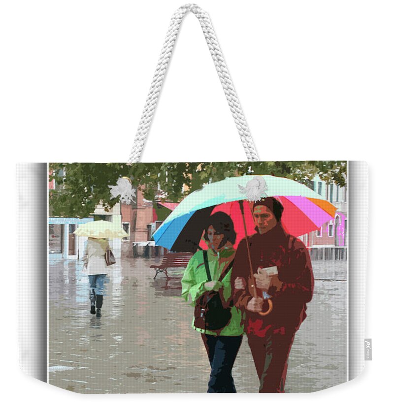 People Weekender Tote Bag featuring the photograph Stepping Out of Their Comfort Zone by Mariarosa Rockefeller