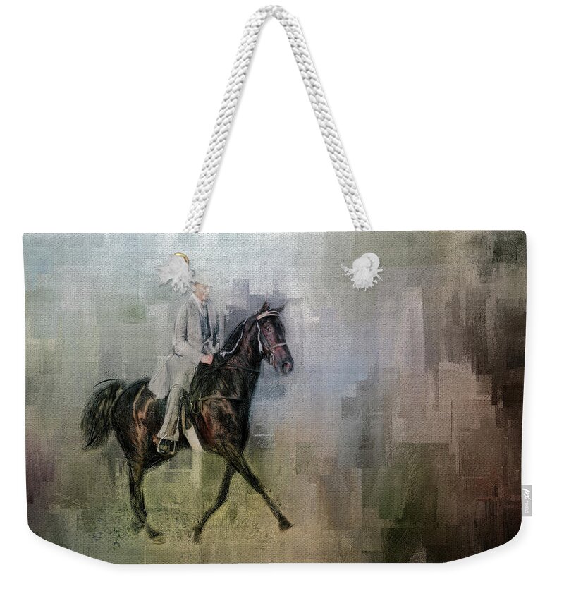 Jai Johnson Weekender Tote Bag featuring the painting Stepping Out Tennessee Walking Horse Art by Jai Johnson