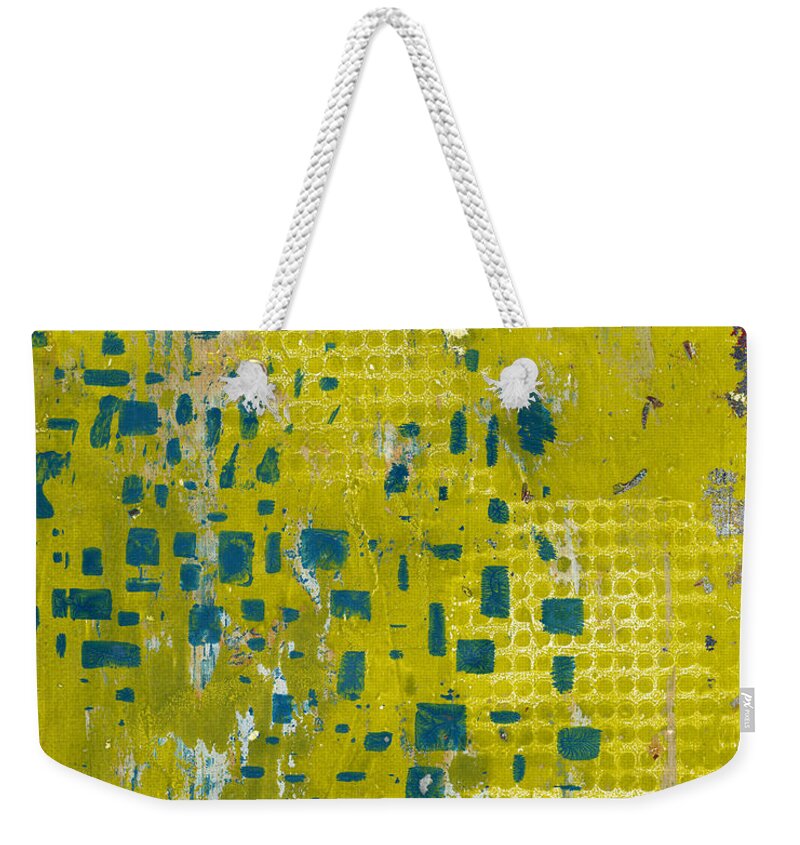 Abstract Weekender Tote Bag featuring the painting Stepping Stones 2 by Laurel Englehardt