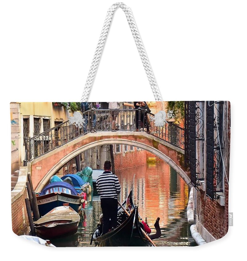 Venice Weekender Tote Bag featuring the photograph Stereotypical Venice Photo by Frozen in Time Fine Art Photography