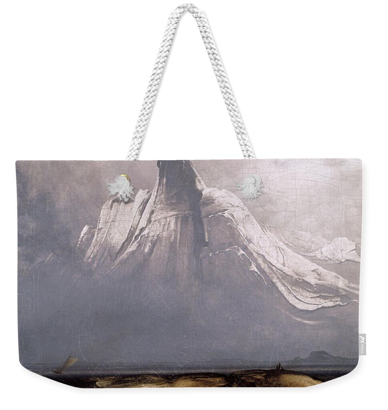 Peder Balke - Stetind In Fog Weekender Tote Bag featuring the painting Stetind in Fog by Celestial Images