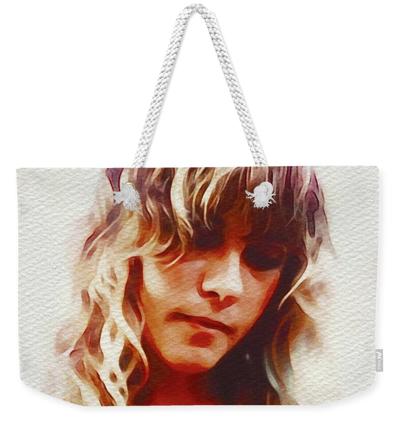 Stevie Weekender Tote Bag featuring the painting Stevie Nicks, Music Legend by Esoterica Art Agency