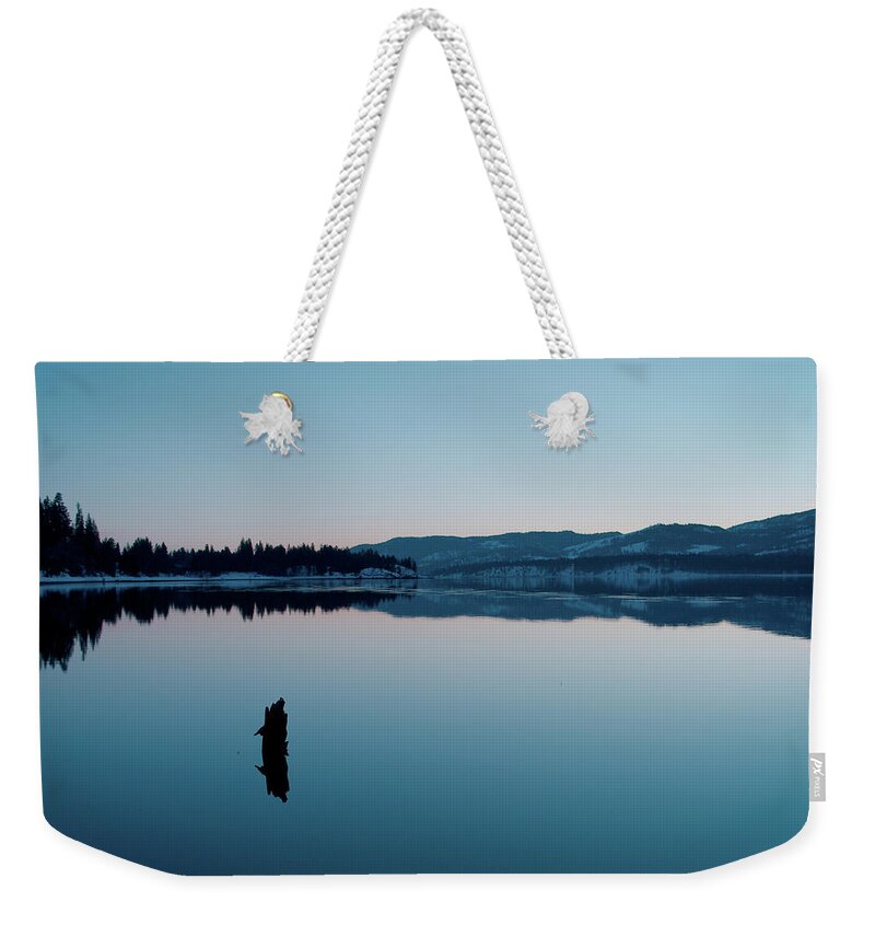 Colville Weekender Tote Bag featuring the photograph Still Blue by Troy Stapek