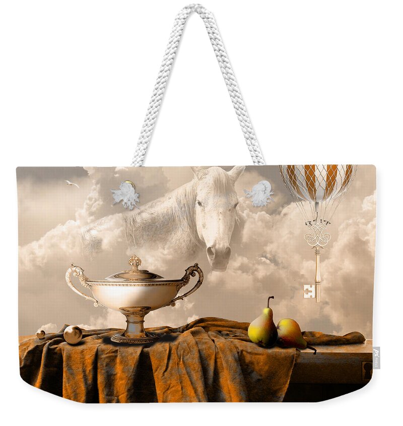 Still Life Weekender Tote Bag featuring the digital art Still Life with Pears by Alexa Szlavics