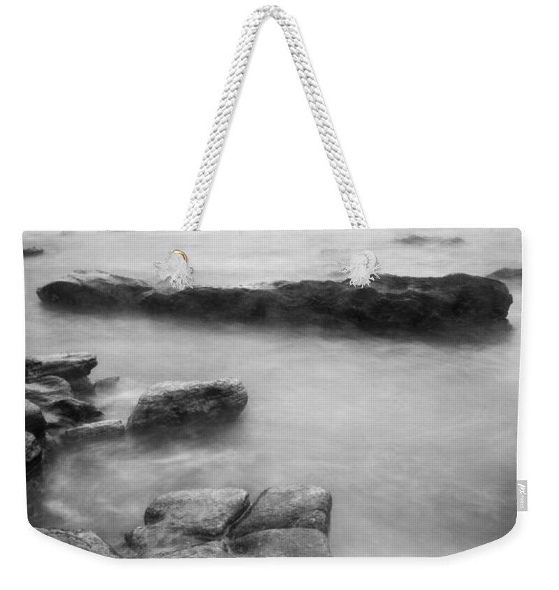 Monochrome Weekender Tote Bag featuring the photograph Stillness and Strength by Parker Cunningham