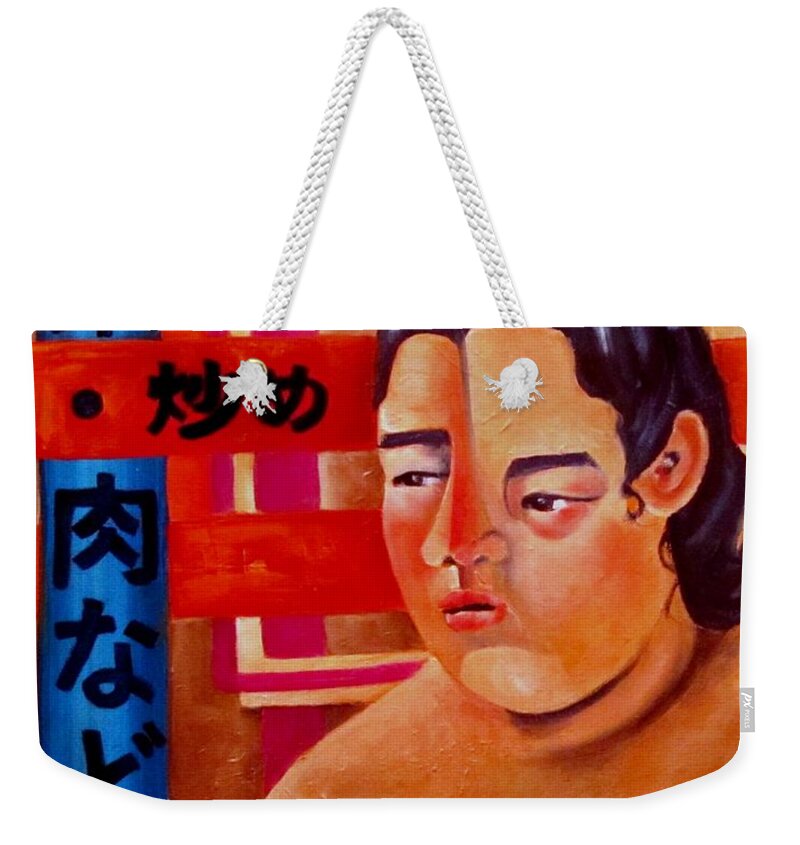 Japanese Weekender Tote Bag featuring the painting Stir Fry by Carol Allen Anfinsen