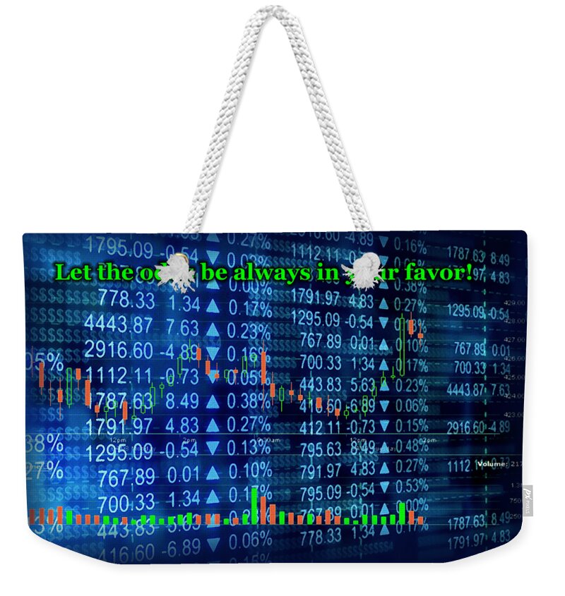 Interior Weekender Tote Bag featuring the digital art Stock Exchange by Anastasiya Malakhova