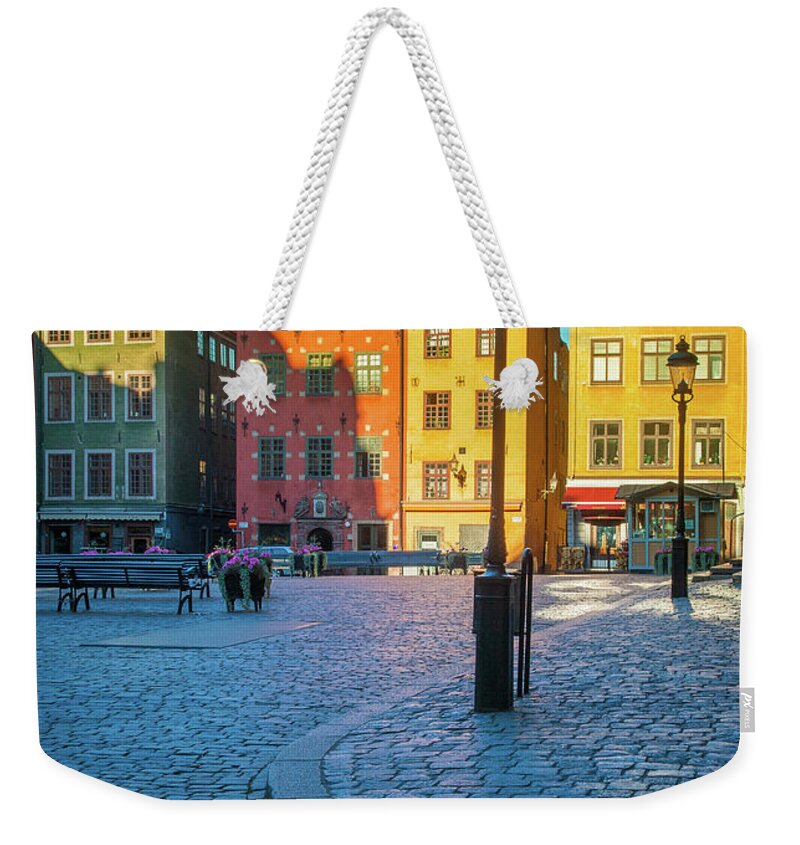 Europe Weekender Tote Bag featuring the photograph Stockholm Stortorget Square by Inge Johnsson