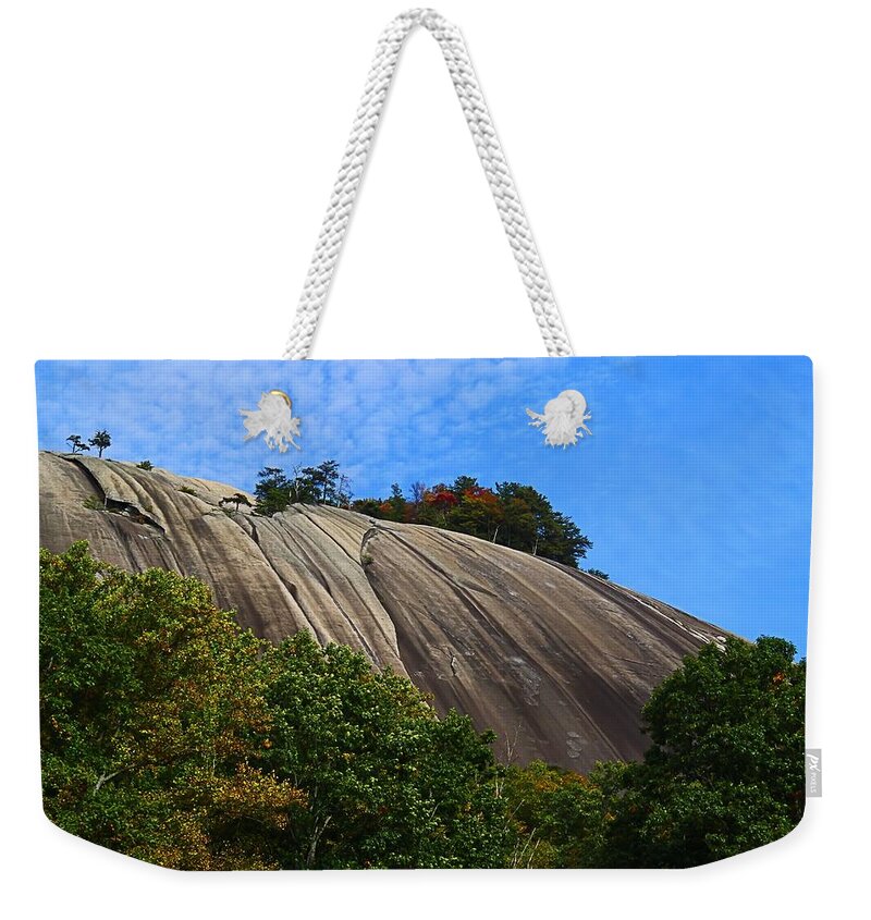 Mountain Weekender Tote Bag featuring the photograph Stone Mountain by Kathryn Meyer