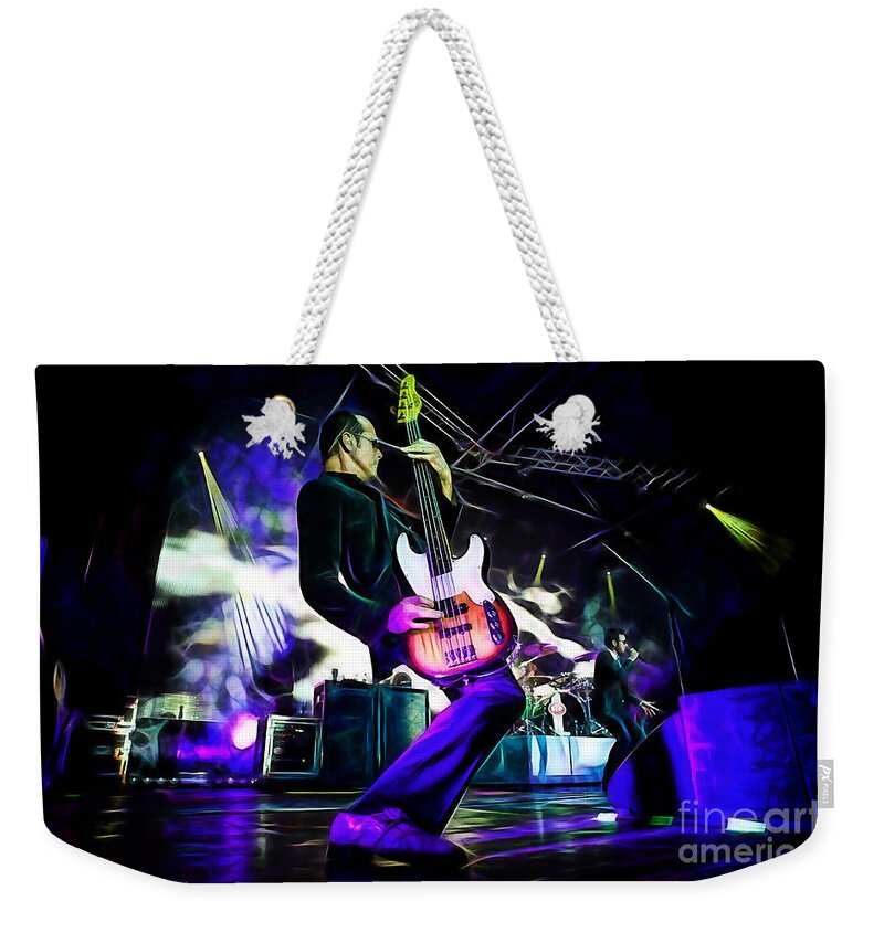 Stone Temple Pilots Weekender Tote Bag featuring the mixed media Stone Temple Pilots Collection by Marvin Blaine