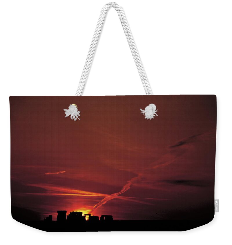 Abstract Weekender Tote Bag featuring the photograph Stonehenge by Rachel Garcia-Dunn