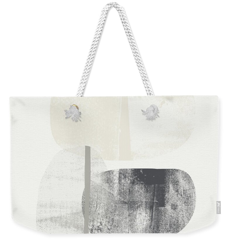 Modern Weekender Tote Bag featuring the painting Stones 2- Art by Linda Woods by Linda Woods