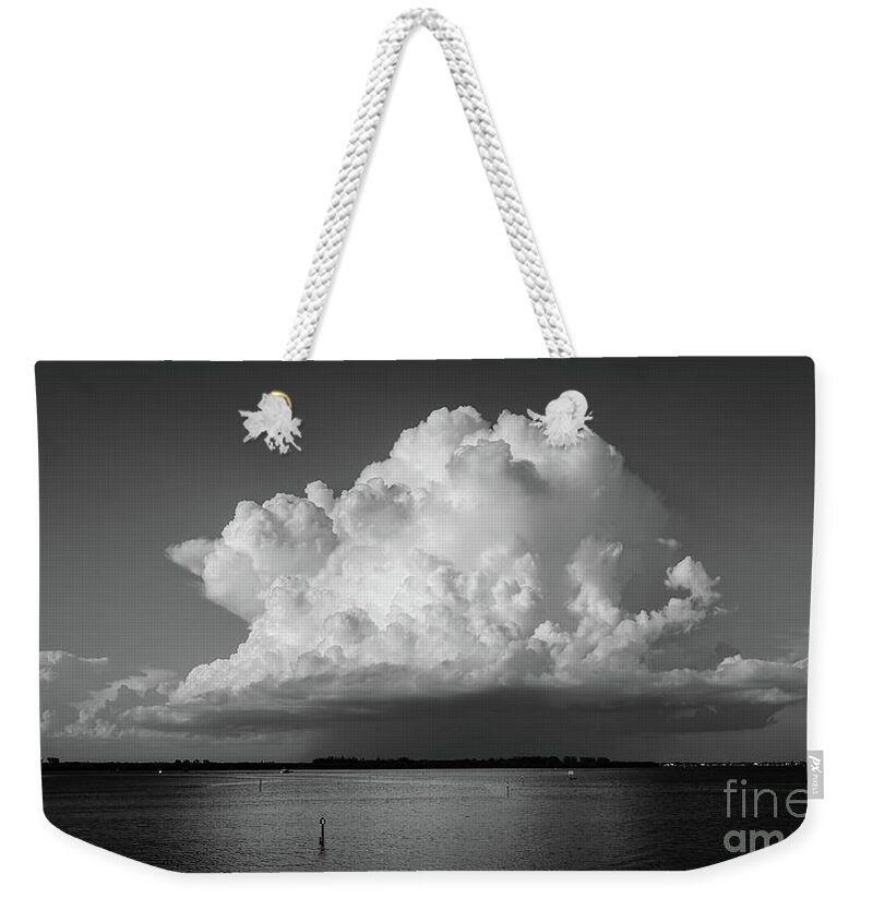 Florida Weekender Tote Bag featuring the photograph Storm Cloud on the Horizon by Edward Fielding