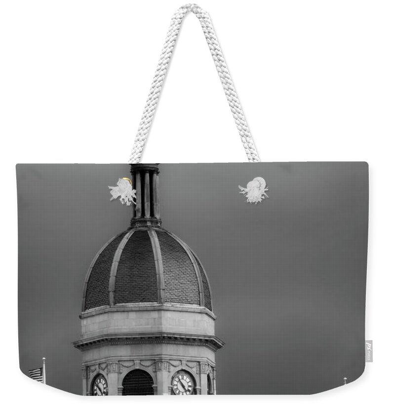 Clouds Weekender Tote Bag featuring the photograph Storm Over Dome In Black and White by Greg and Chrystal Mimbs