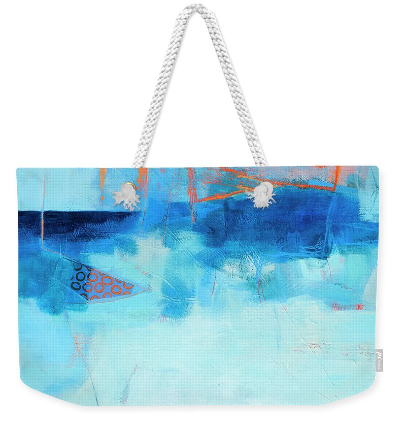 Abstract Art Weekender Tote Bag featuring the painting Storm Warning #3 by Jane Davies