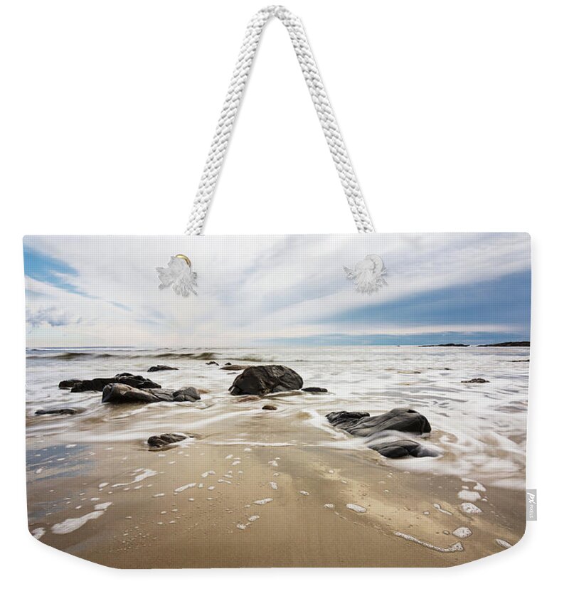 Maine Weekender Tote Bag featuring the photograph Stormy Maine Morning #2 by Natalie Rotman Cote