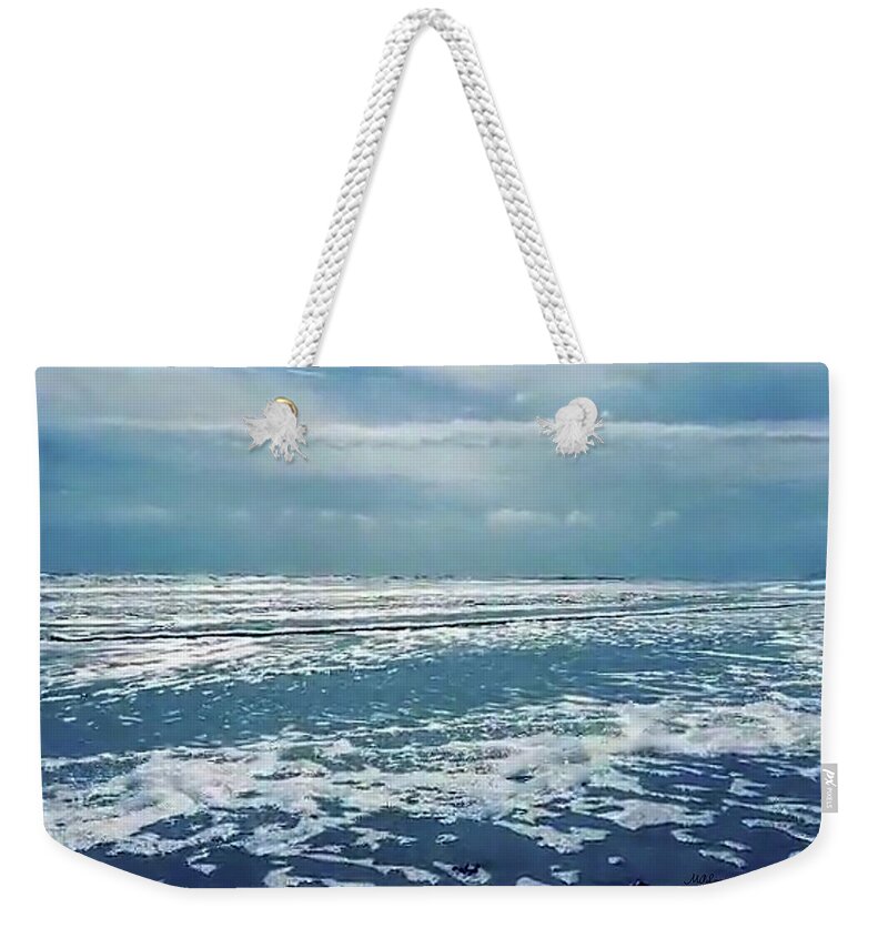 Sea Weekender Tote Bag featuring the photograph Stormy Sea by Marian Lonzetta