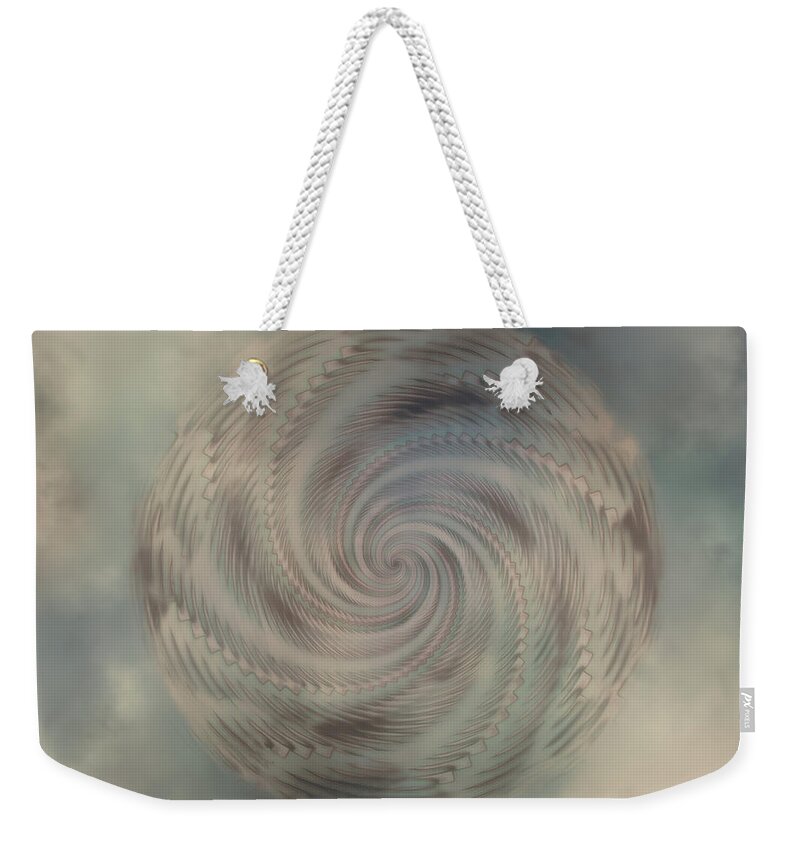 Abstract Weekender Tote Bag featuring the photograph Stormy Spiral by John M Bailey