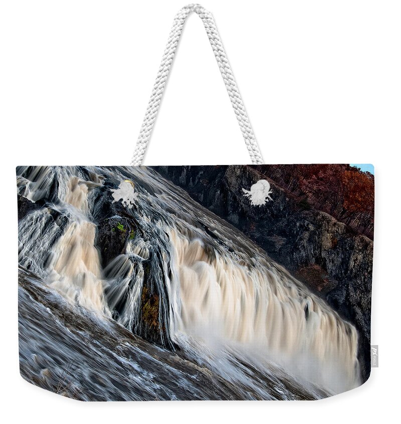 Autumn Weekender Tote Bag featuring the photograph Stormy Waters by Neil Shapiro