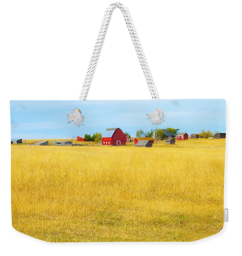 Barn Weekender Tote Bag featuring the photograph Storybook Farm by Theresa Tahara