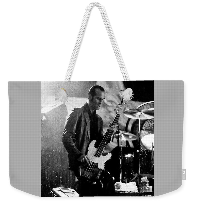 Stone Temple Pilots Weekender Tote Bag featuring the photograph STP-2000-Robert-0935 by Timothy Bischoff