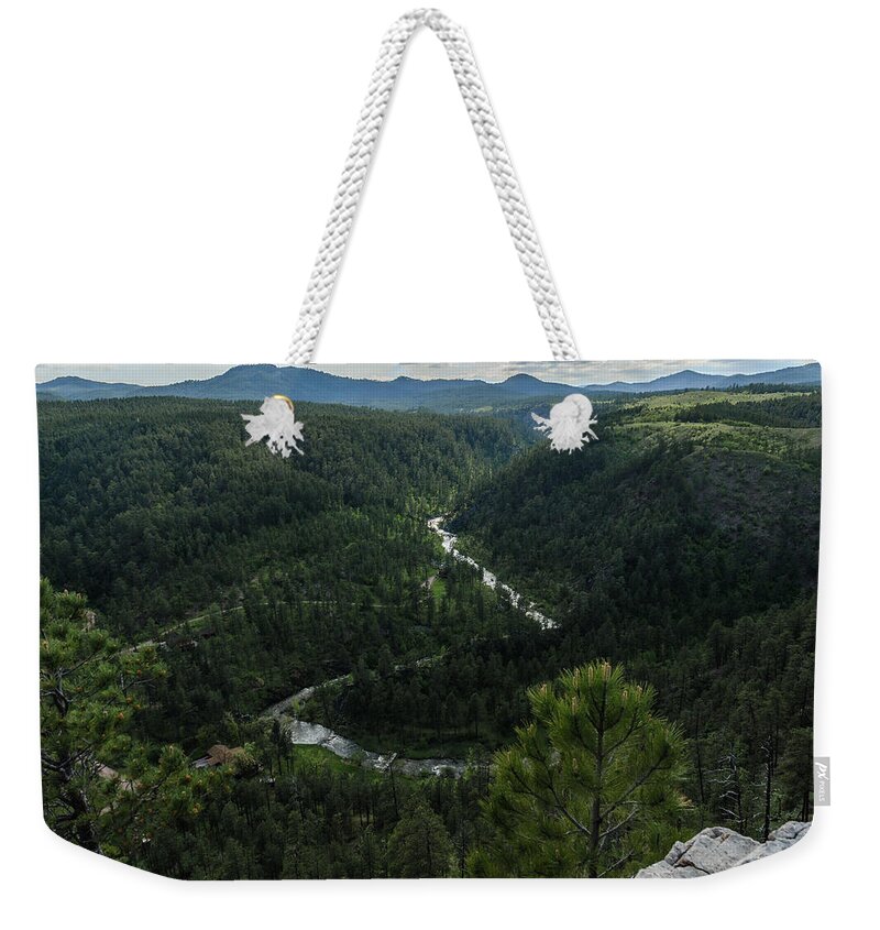 Dakota Weekender Tote Bag featuring the photograph Stratobowl Overlook on Spring Creek by Greni Graph