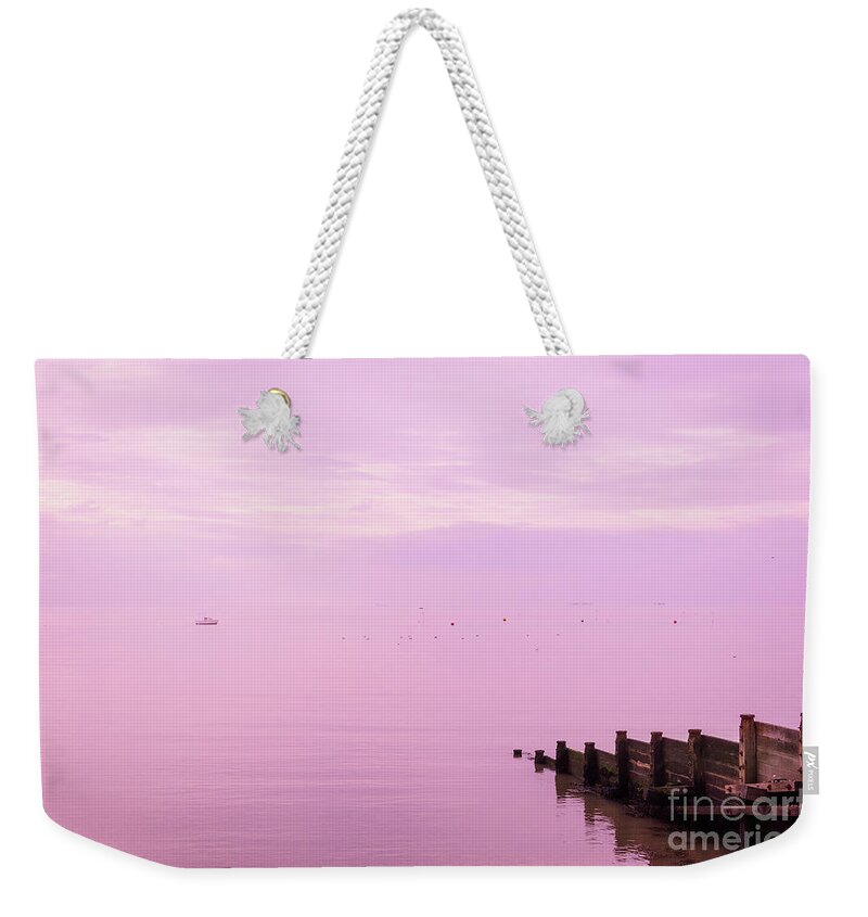 Strawberry Weekender Tote Bag featuring the photograph Strawberry Sunset, Whitstable by Perry Rodriguez