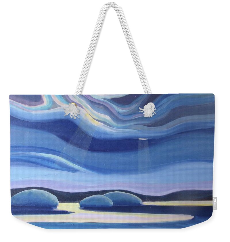 Group Of Seven Weekender Tote Bag featuring the painting Streaming Light II by Barbel Smith
