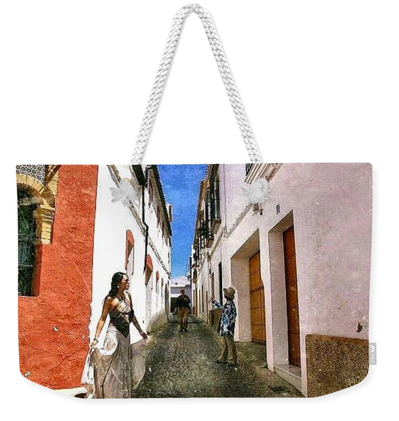  Weekender Tote Bag featuring the photograph Streets of Seville by Romina Rucci