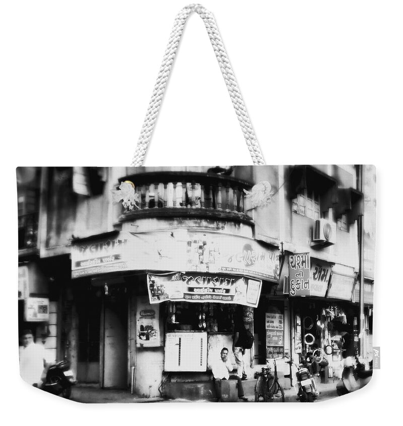 #street Photograohy #crossroads #street Corners #street Shops Weekender Tote Bag featuring the photograph StreetShots_Surat by Priyanka Dave