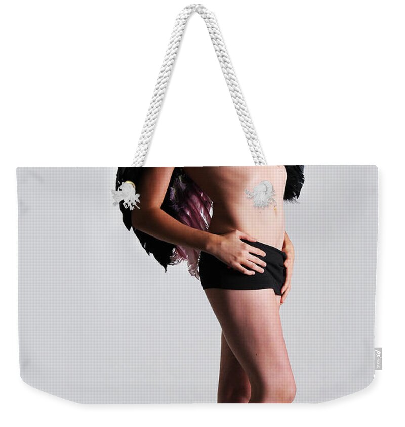 Stockings Photographs Weekender Tote Bag featuring the photograph Striped fairy by Robert WK Clark