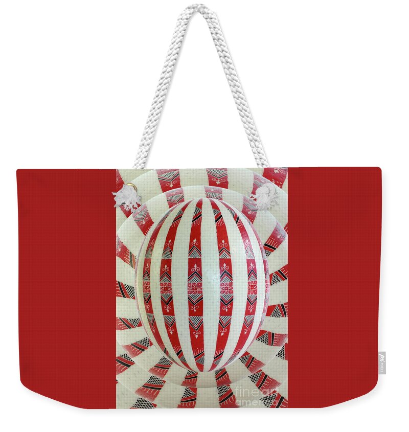 Pysanky Weekender Tote Bag featuring the photograph Stripes2 by E B Schmidt