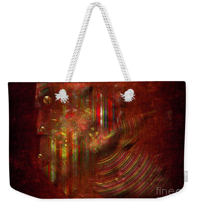 Abstract Weekender Tote Bag featuring the digital art Strips by Alexa Szlavics