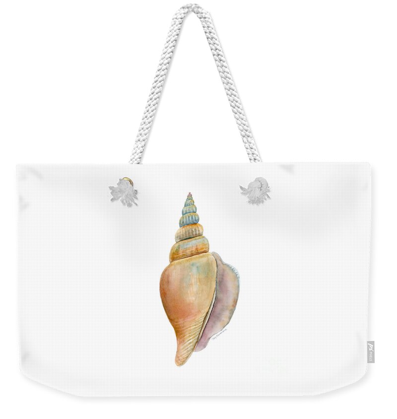 Conch Shell Painting Weekender Tote Bag featuring the painting Strombus Vittatus Shell by Amy Kirkpatrick