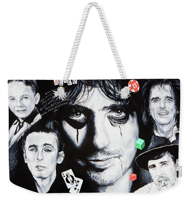 Alice Cooper Weekender Tote Bag featuring the painting Study of Alice by Igor Postash