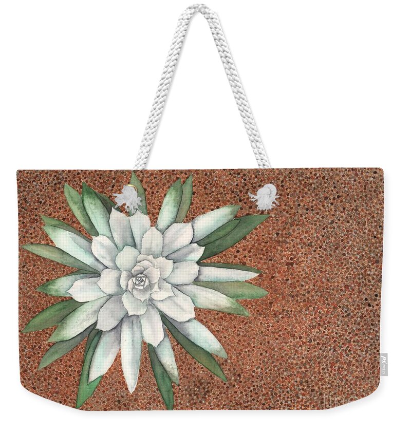 Succulent Weekender Tote Bag featuring the painting Succulent by Hilda Wagner