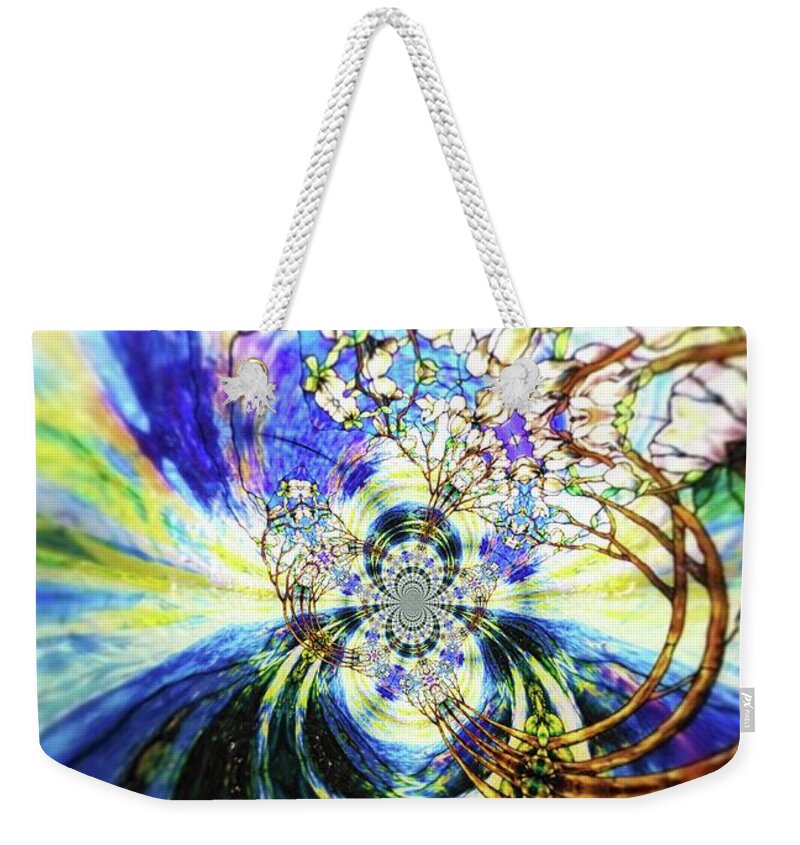 Abstract Weekender Tote Bag featuring the photograph Sucked into the Vortex by Stacie Siemsen