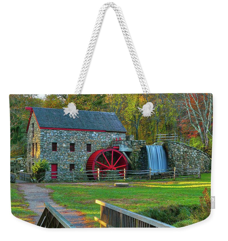 Wayside Inn Grist Mill Weekender Tote Bag featuring the photograph Sudbury Massachusetts by Juergen Roth