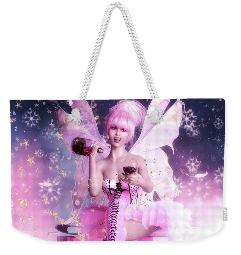Sugar Plum Fairy Weekender Tote Bag featuring the digital art Sugar Plum Fairy by Shanina Conway