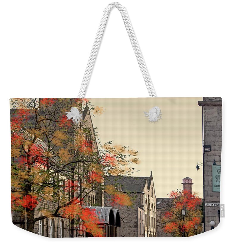 Lancaster Weekender Tote Bag featuring the digital art Sulyard Street From Dalton Square mini by Joe Tamassy