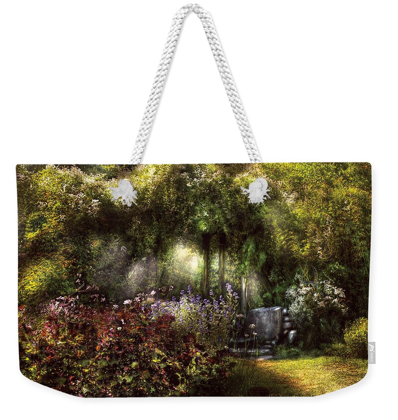 Savad Weekender Tote Bag featuring the photograph Summer - Landscape - Eve's Garden by Mike Savad