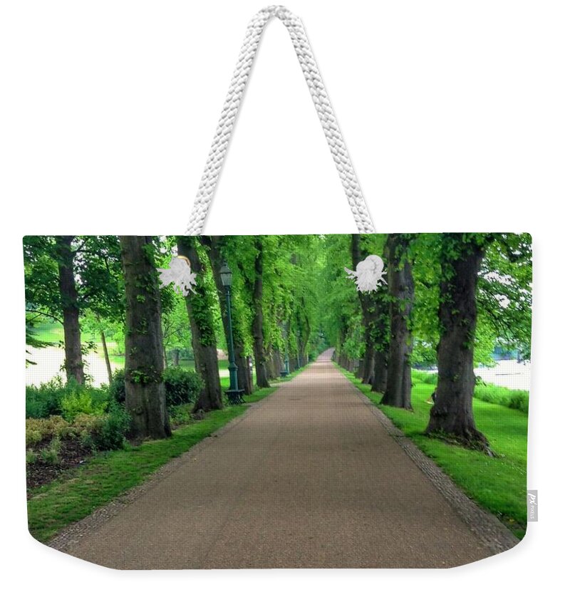 Lime Trees Weekender Tote Bag featuring the photograph Summer At The Avenue of Limes 2 by Joan-Violet Stretch