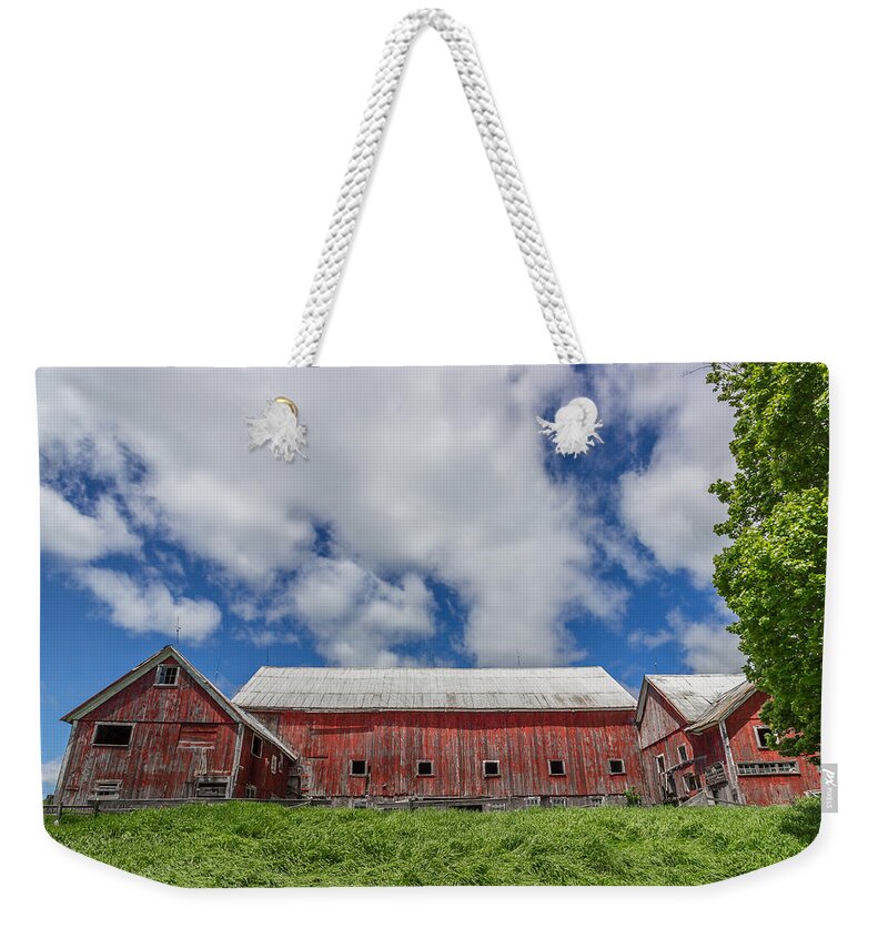 Barn Weekender Tote Bag featuring the photograph Summer Barn by Tim Kirchoff