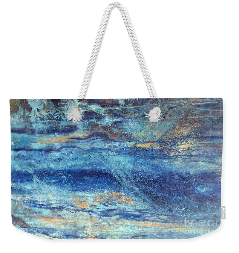 Abstract Painting Weekender Tote Bag featuring the painting Summer Breeze by Valerie Travers