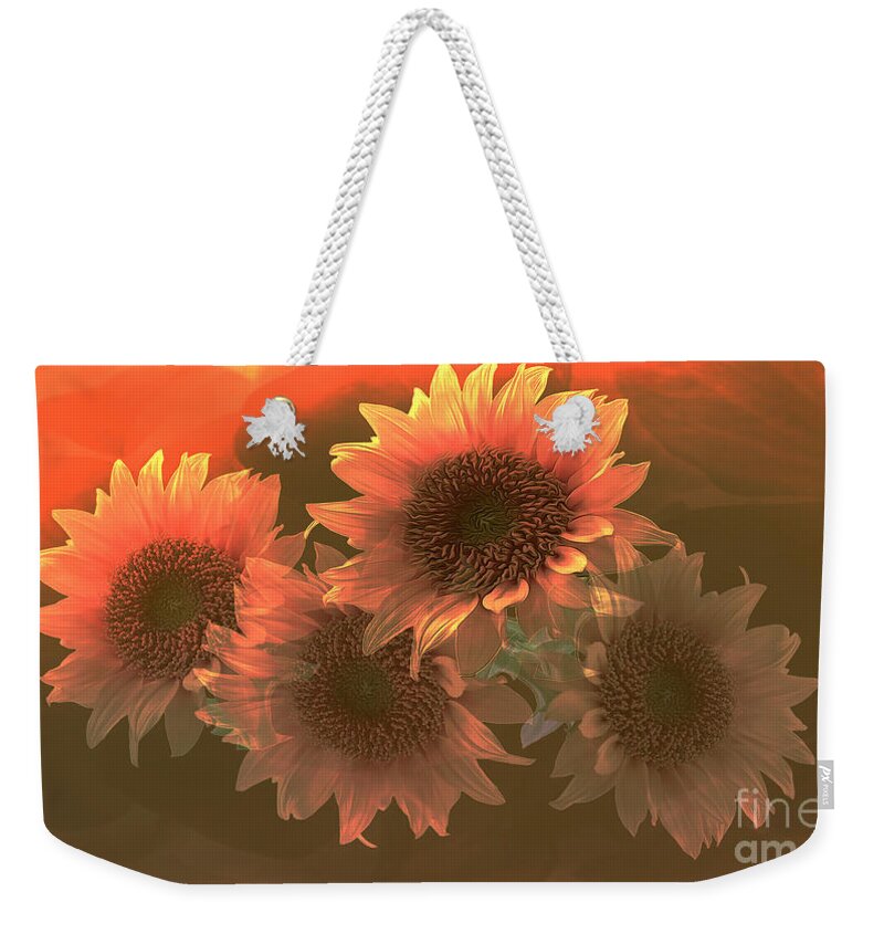 Sunflowers Weekender Tote Bag featuring the photograph Summer Color by Beverly Guilliams